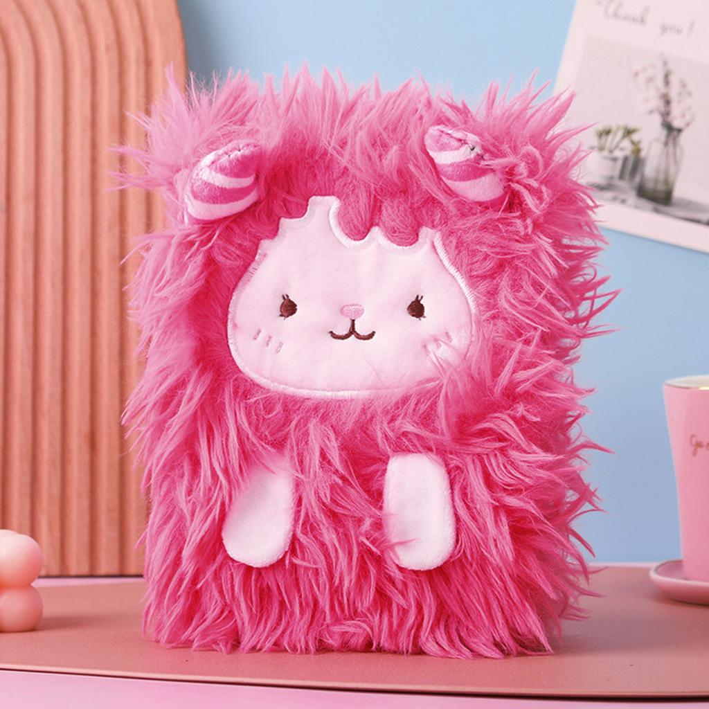 Плюшевый блокнот-дневник, милый мультяшный пушистый блокнот, 112 страниц, дневник, ежедневник, ручной счет, блокнот кавайный студент