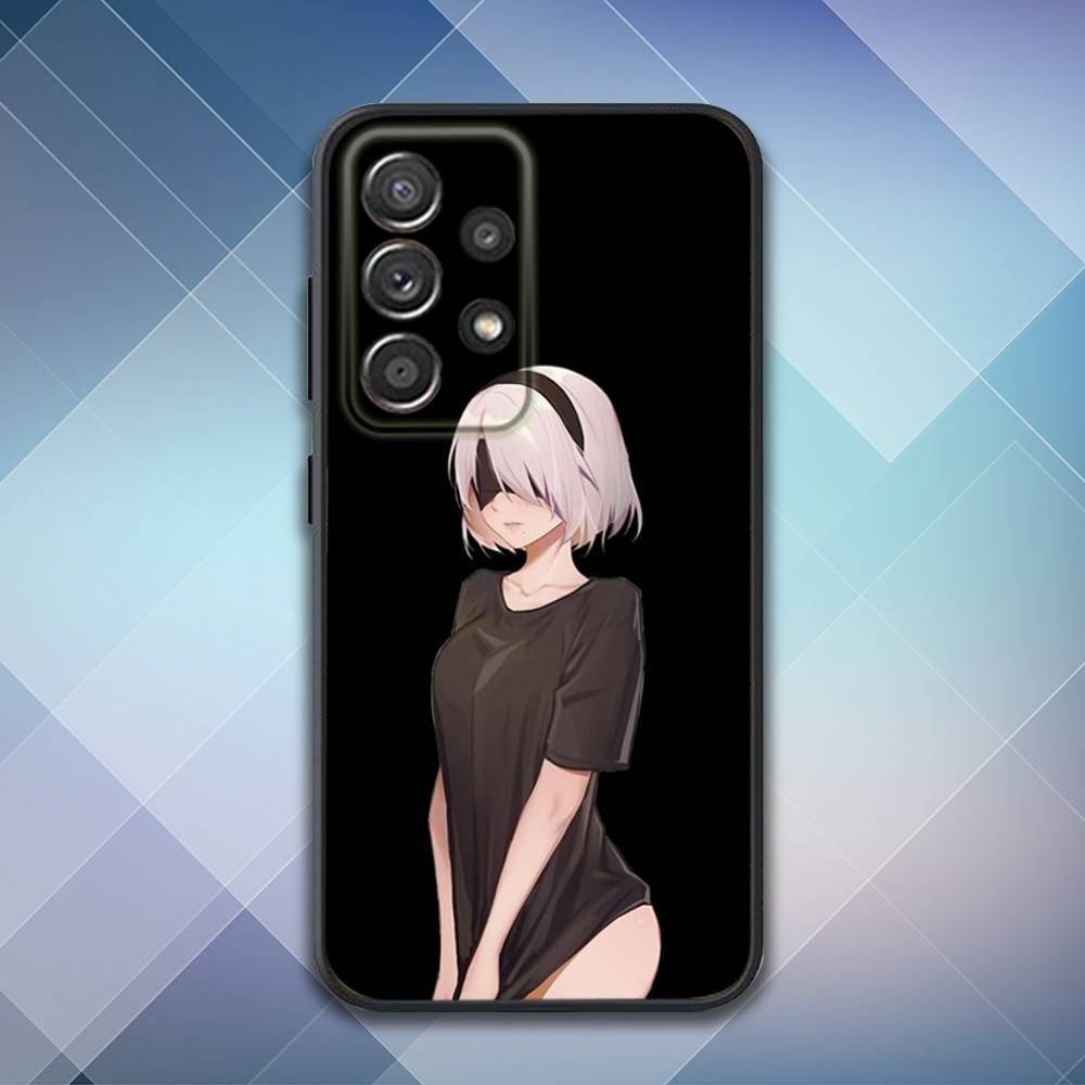 Чехол для телефона N-Nier 2B A-Automata для Samsung S25,S24,S21,S22,S23,S30,Ultra,S20,Plus,Fe,Lite,Note,10,9,5G Черный