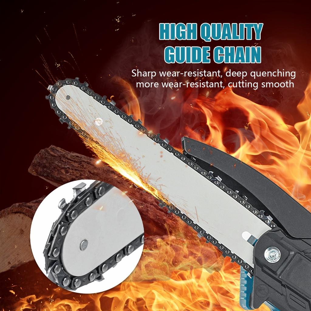 Электрическая цепная пила 3000 Вт, 8 дюймов, мини-пила для обрезки сада, лесозаготовительная пила, деревообрабатывающий инструмент, резак по дереву для батареи 18 В