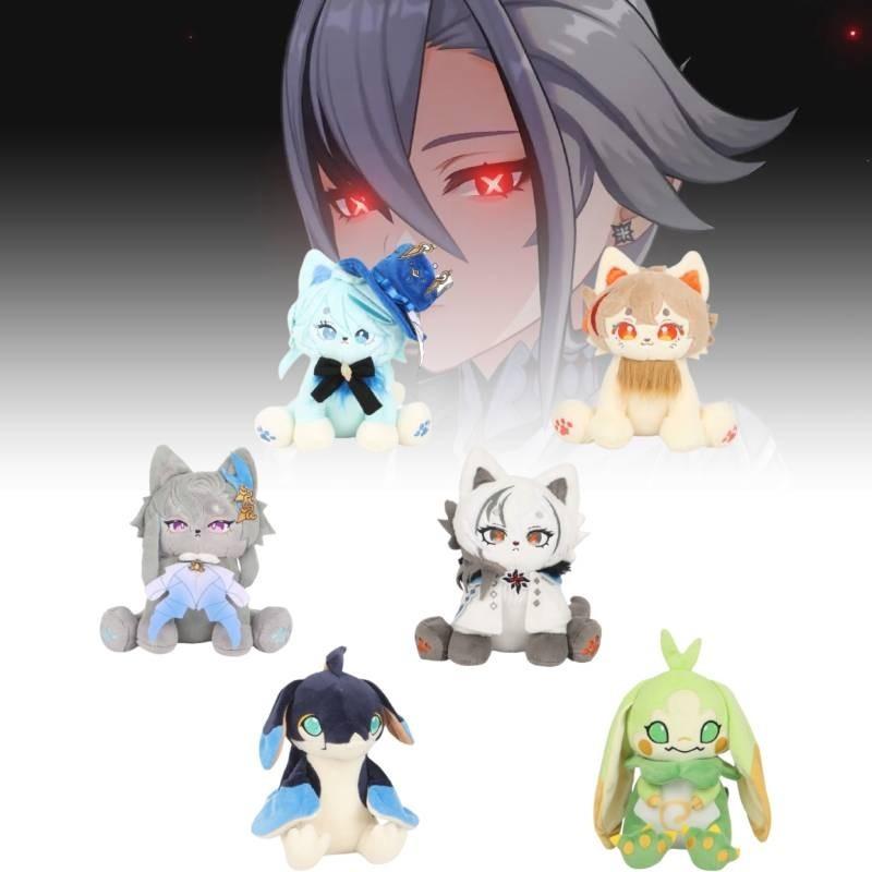 Очаровательная плюшевая игрушка-кошка по мотивам Genshin Impact, мягкая и уютная аниме-фигурка дракона