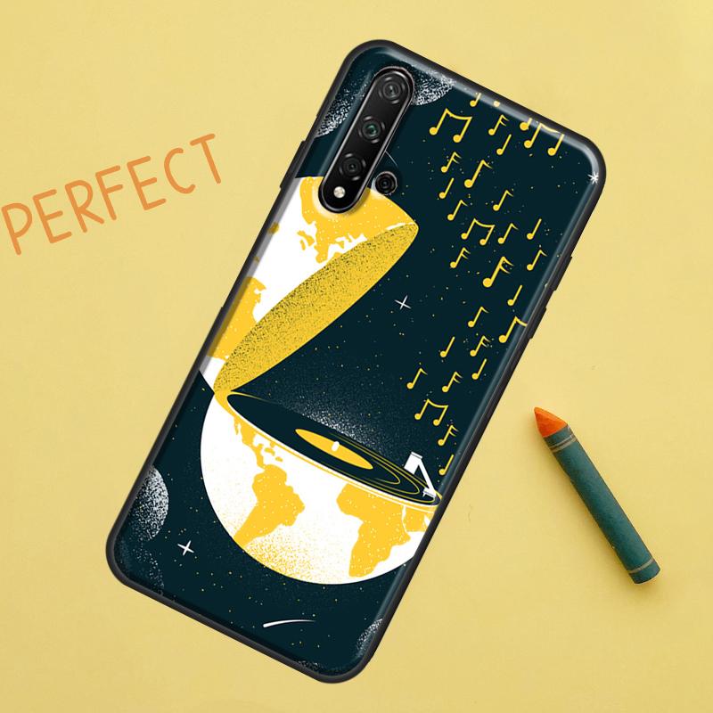 Виниловый DJ-диск Чехол-Арт Для Huawei P Smart 2019 Nova 5T 9 10 SE 3i 8i 11i Y60 Y61 Y70 Y90 P20 P40 Lite P30 Pro