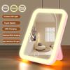 Светодиодное зеркало для макияжа 3 цветов с сенсорным экраном, USB-перезаряжаемое, с регулировкой яркости, 3 уровня яркости, портативное