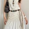 Tassels Wax Rope Belt Bohemian Woven Waist Chain Ethnic Waist Rope Belt For Women Dress Beach Music Festival Accessory