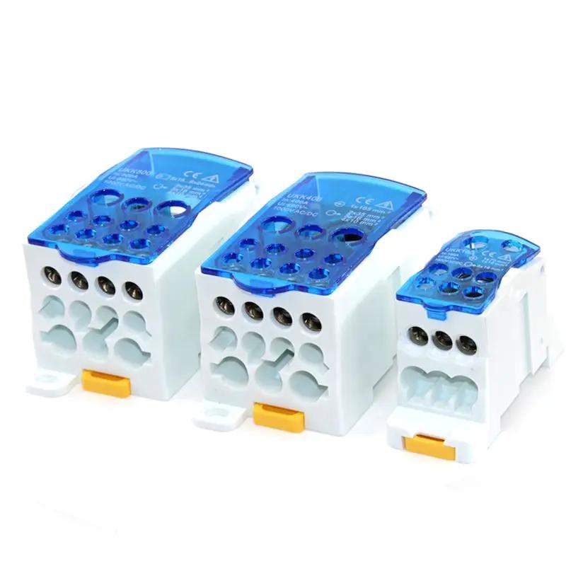 Electric Split Din Rail Terminal Block Junction Box Power Wire Electrical Connector UKK80A 125A 160A 250A 400A 500A