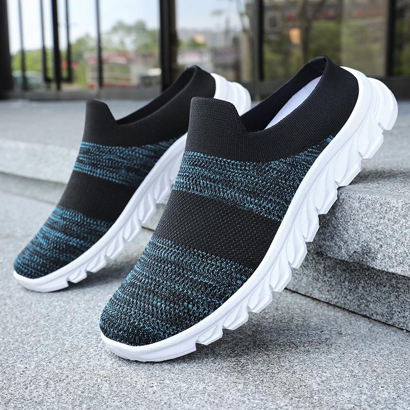 Новые мужские повседневные кроссовки - Уличные дорожные полые дышащие прохладные легкие удобные модные нескользящие мягкие эластичные амортизирующие полушлепанцы