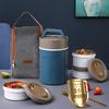 316 Stainless Steel Insulated Lunch Box Adults Students Portable Multi-Layer Bento Container With Utensils Carry Bag