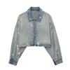 Kaslead Fashion Wind Denim Short Jacket