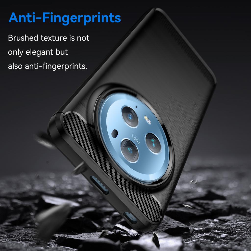 Flexible TPU Phone Case for Honor Magic5 Pro,Brushed Carbon Fiber Texture Dustproof Phone Cover