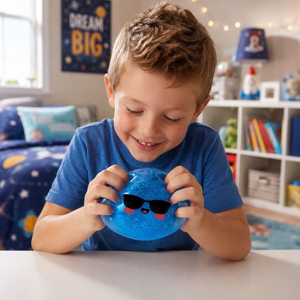 Glitter Shark Dumplings Squishy Toy Soft Stress Relief Sensory Ball Squishy Toy Relaxation Tool