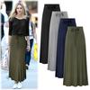 Plus-size High Waist Fashion Long Skirt Women Spring Summer Elastic Women Pleated A-line Skirt Female Midi Skirt L-6XL