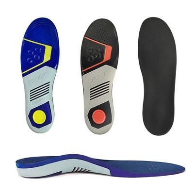 Силиконовые спортивные стельки, черно-красная амортизация, дышащие, впитывающие пот, трехцветная мягкая поддержка свода стопы, баскетбольные