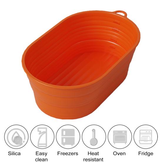 Силиконовая корзина для брожения хлеба, круглая овальная коробка для расстойки теста, безопасная складная духовка, принадлежности для выпечки на закваске для дома