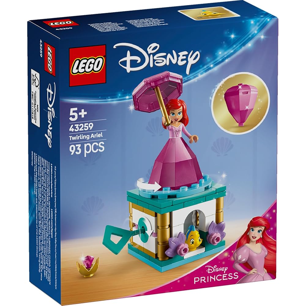 LEGO Disney Princess Ariel Building Toy Set for Kids Ages 5-8 Educational Play Blocks 43259
