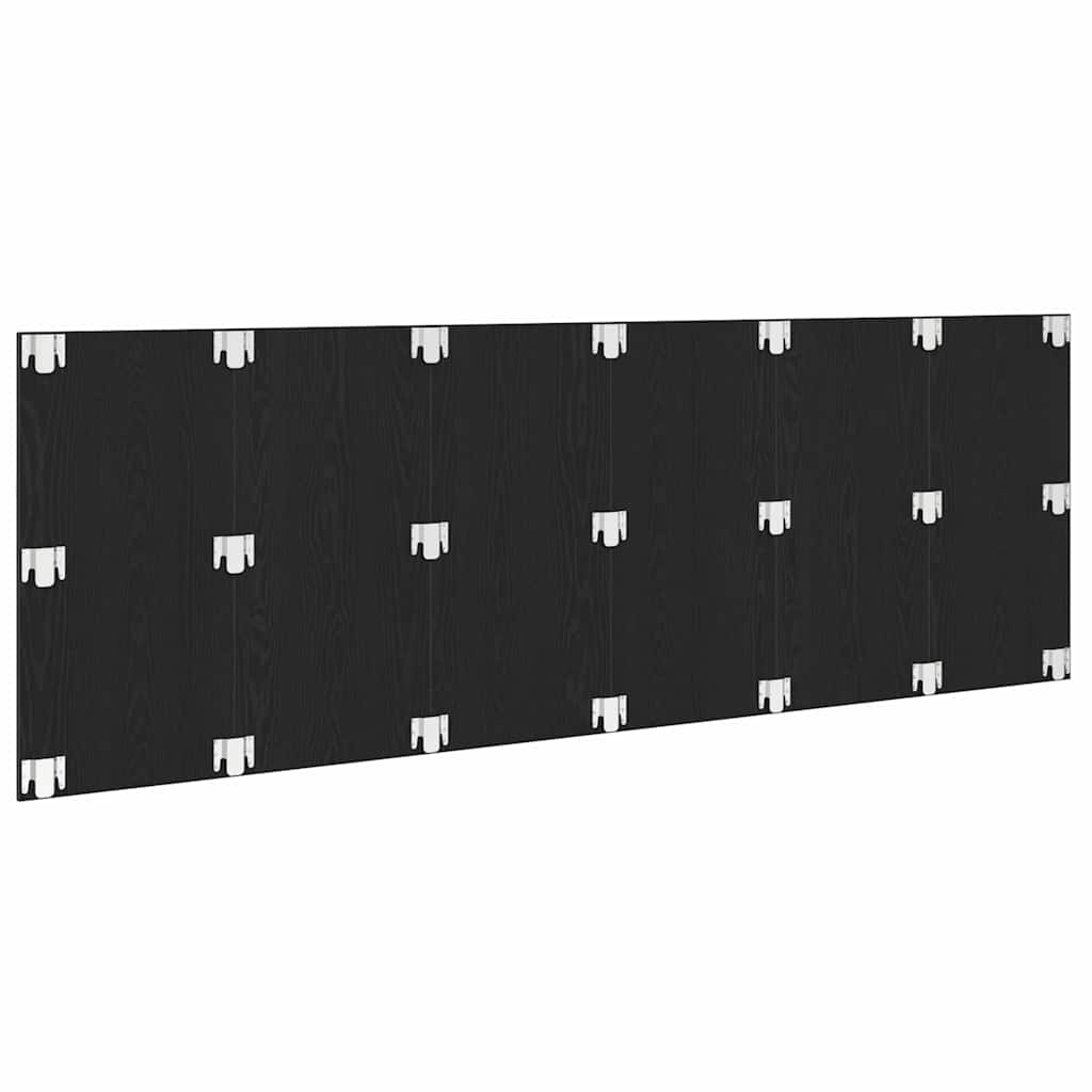 Bed Headboard in Black Oak Look 160 x 1.5 x 80.5 cm