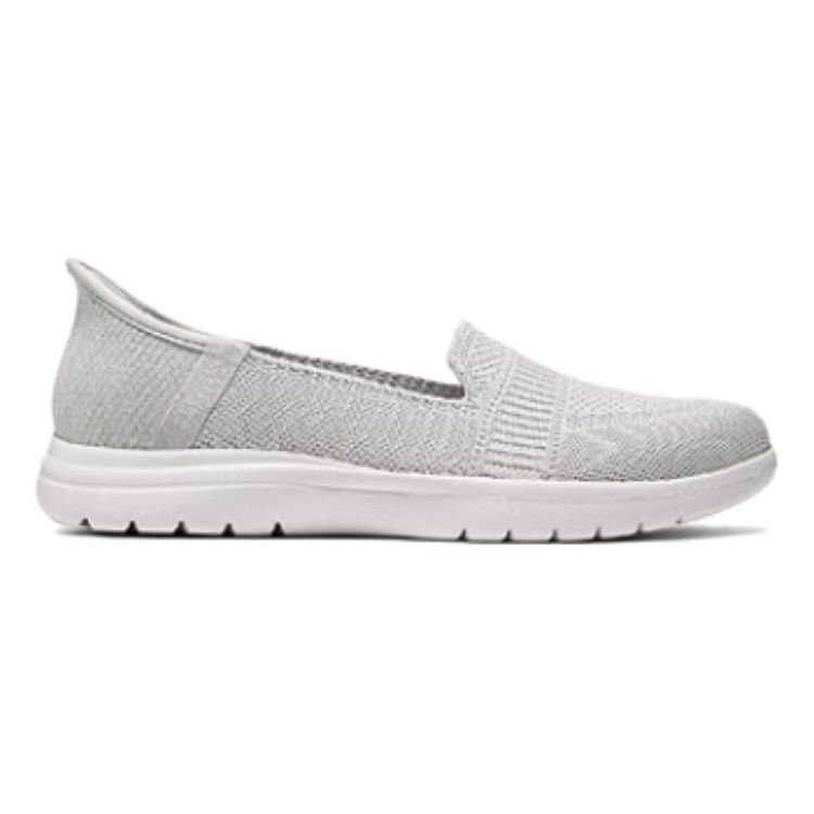 Skechers Слипоны Амортизирующие Прочные Низкие Повседневная Обувь Женские кроссовки Светло-серый 138181-LTGY