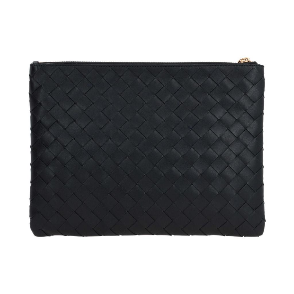 Bottega Veneta Плетеная сумка-клатч из овчины с бахромой Женский клатч Черный 749922VCPP38425