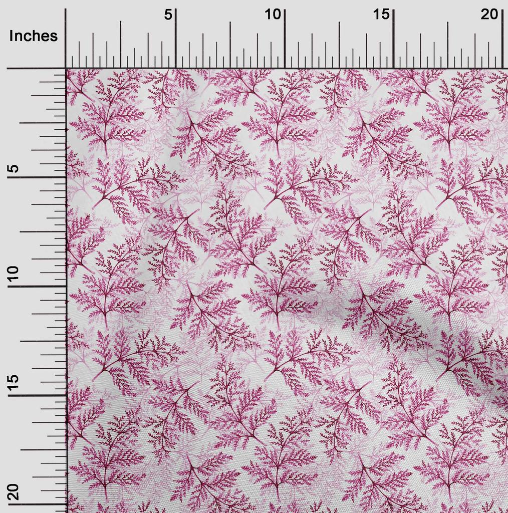 oneOone Ткань Cotton Flex Dark Magenta Leaf Швейные проекты для творчества Ткани с принтами по ярдам 40 дюймов