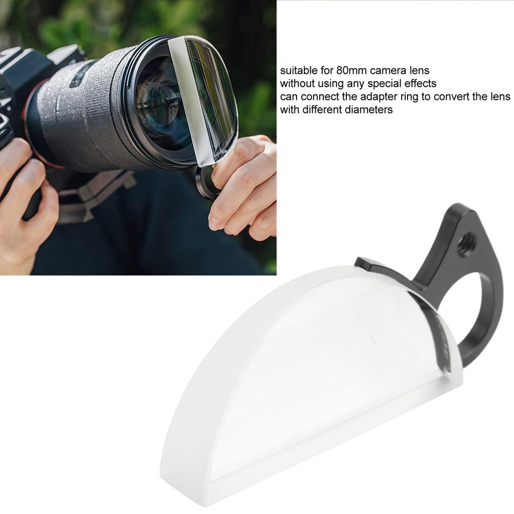 Handheld Camera Lens 80mm Handheld Special Effects Filter Half Moon Photography Special Effects Mirror Special Effects Camera Stretch Filter Prism,