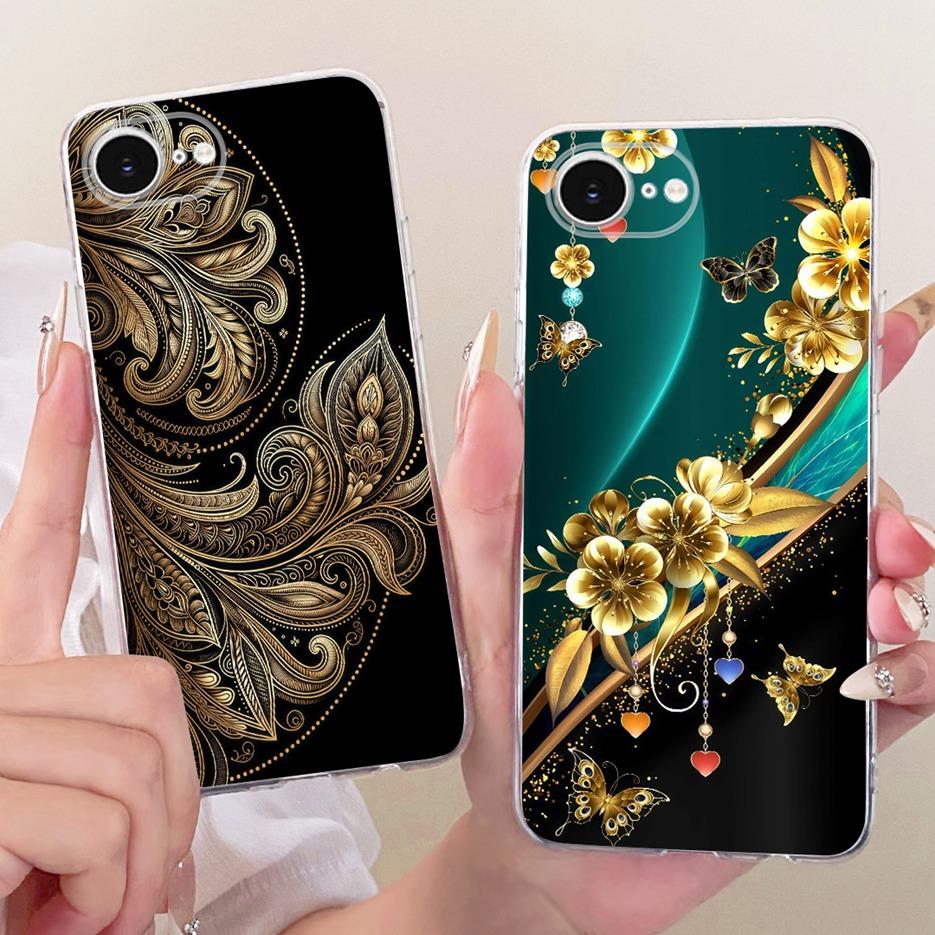 For Apple iPhone 16e Case A3409 Luxury Flowers Butterfly Painted Cover Soft Slim Phone Case For iPhone 16e iPhone16e Fundas Bags
