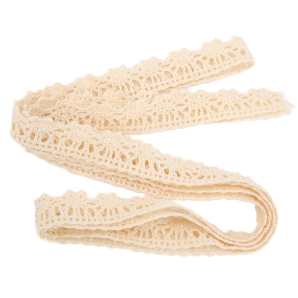 Lace Ribbon DIY Cotton White Net 1.4cm Width 20 Yards Exquisite Lace Trim for Curtain Clothes