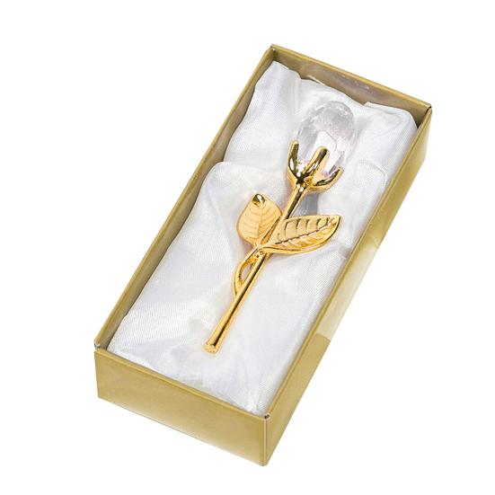 Прозрачная роза в подарочной коробке Художественная цветочная скульптура на День святого Валентина Элегантный декор для дома и офиса и романтический подарок