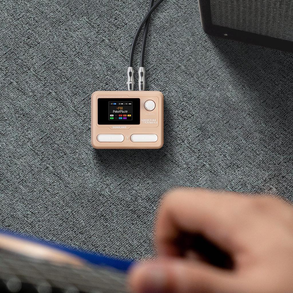 SONICAKE Pocket Master Портативная мультиэффект-педаль 100+ эффектов Моделирование усилителей для гитары, баса, акустики IR-кабинеты Стерео OTG USB-аудио Перезаряжаемая Розовый