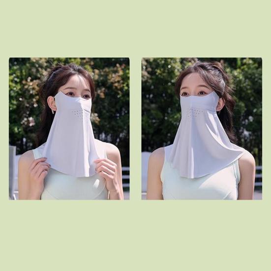 Защита лица с эластичным ремешком Сверхширокое покрытие Двухслойная структура Защита от УФ-излучения UPF 50+ Защита лица для велоспорта