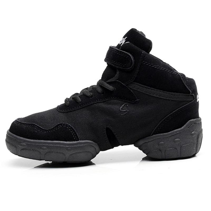 Обувь для танцев Мужские Женские Кроссовки Танцевальные Современные Хип-Хоп Сальса Танцевальные Туфли Черные Холщовые Натуральная Кожа Дышащие Спортивные Мужские Шоу