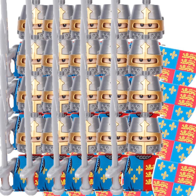 Военные Строительные Блоки Средневековые Фигурки Солдат Подарки Игрушки Оружие Щит Священная Римская Империя Сент-Лазарь Рыцарь Иерусалима Легион MOC