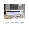 Meuble TV - MUVOE - 160x39x42 cm - Blanc - Éclairage LED 16 couleurs
