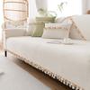 Velvet Tassel Cushion Cream Style Non-Slip Sofa Cushion Four Seasons Universal Sofa Cover Simple Fresh Sofa Cover Cloth