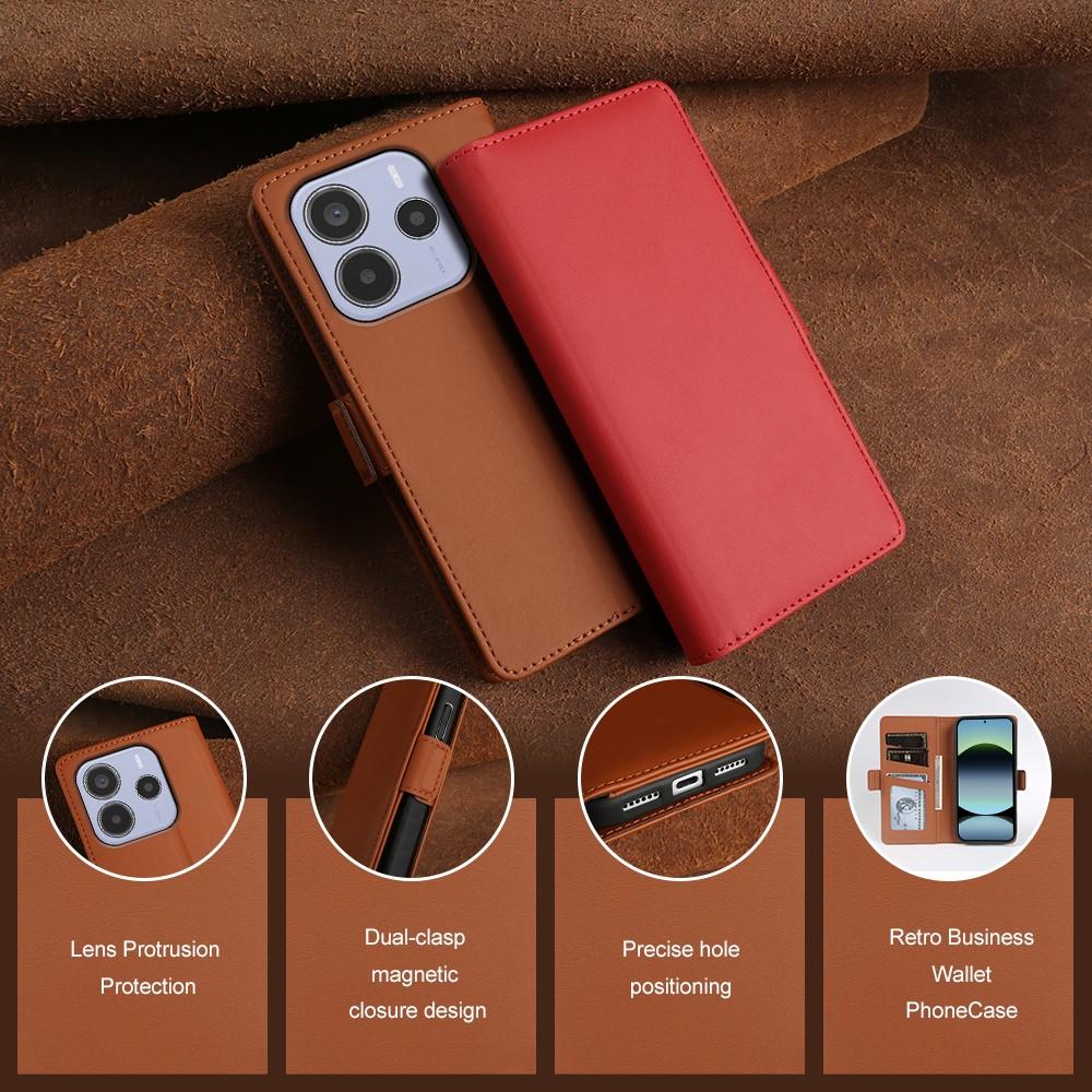 Wallet Case for Redmi Note 14 5G - TPU+Leather/PU, Black