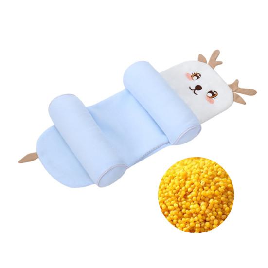 Хлопковая подушка для поддержки ребенка Регулируемая подушка для головы младенца для новорожденных 0-12 месяцев Эргономичный дизайн Подушка для детской кроватки