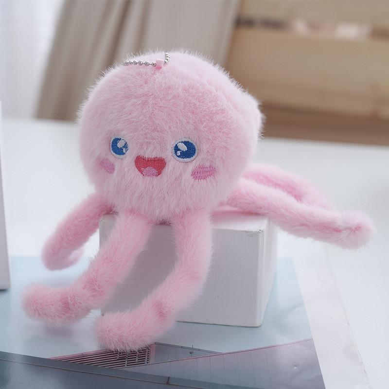 Очаровательный милый плюшевый брелок в виде медузы, мягкая игрушка для сумок