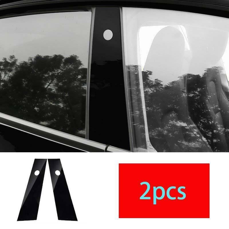 Fit For Tesla Model 3 2017-2022 Matte Black Car Window Bc Pillar Cover Trim 2pcs