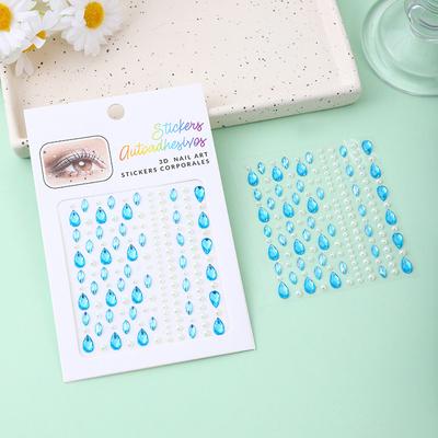 Сделай сам наклейка на лицо с драгоценными камнями, наклейка с тенями для век, праздничные украшения для вечеринок, украшения для тела, макияж для ногтей, клей для детей