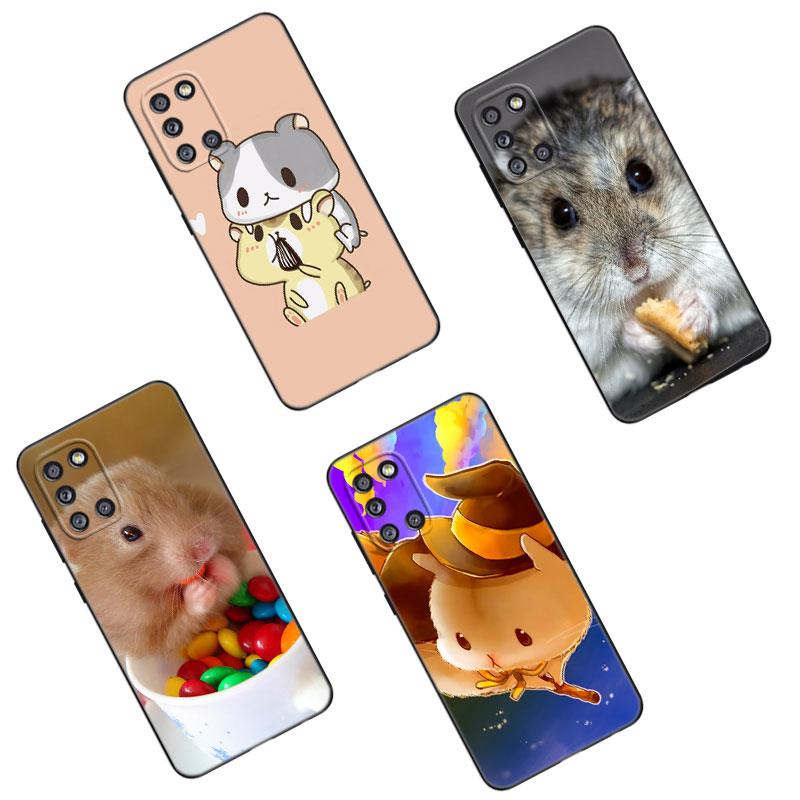 Милый чехол для телефона с изображением хомяка для Samsung Galaxy A01 A03 Core A04 E A02 A05 A10 A20 A21 A30 A50 S A6 A8 Plus A7, черный чехол