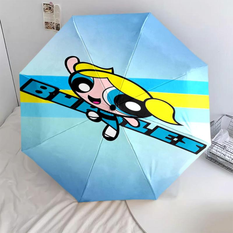 1 шт. Автоматический складной зонт - Мультяшный узор, Портативная и складная конструкция с 52 спицами, Рождественские и новогодние подарки