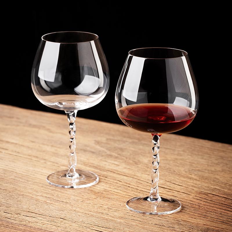 Бокал Twist Cup Stem, ультратонкий, бокал для красного вина, дегустационный, ручной работы, хрустальный бокал для вина без свинца, уникальный подарок на свадьбу