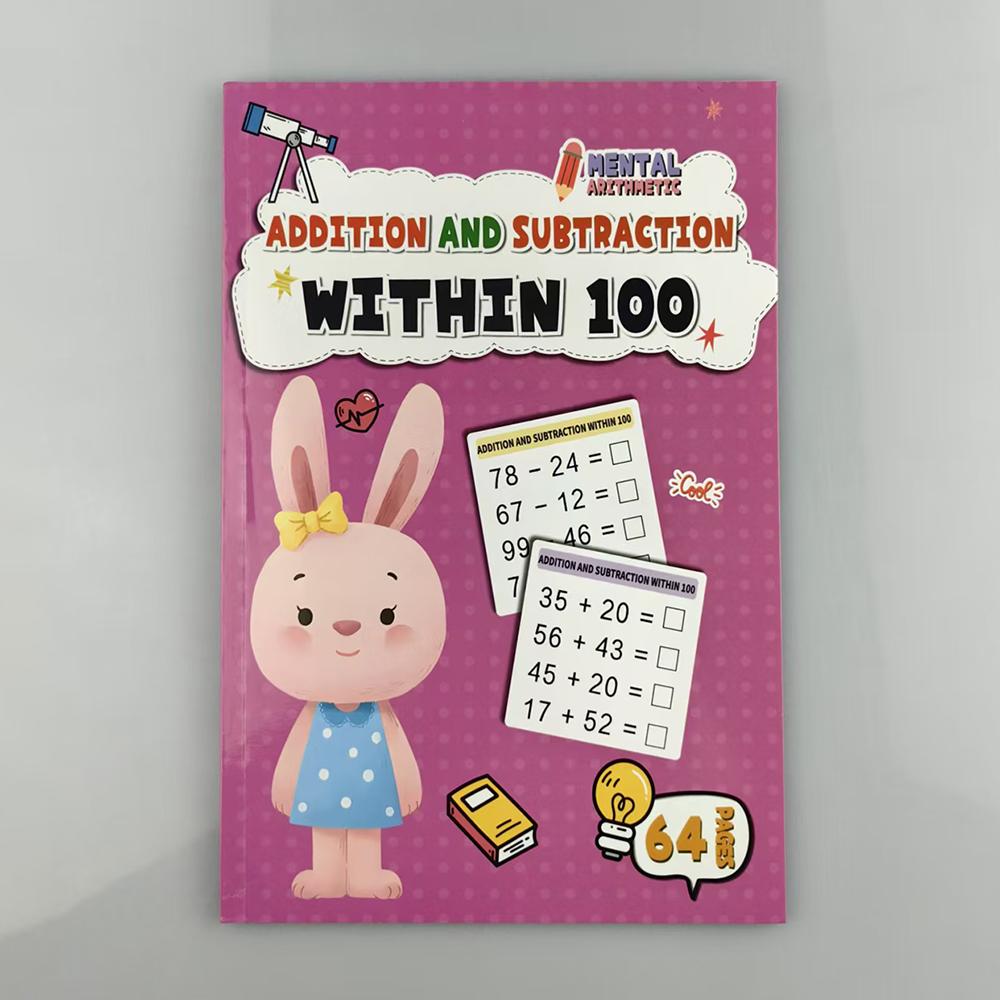 Математические пособия для улучшения сложения и вычитания от 10 до 100 Ежедневная тетрадь по математике, идеально подходит для детей Улучшить вычислительные способности