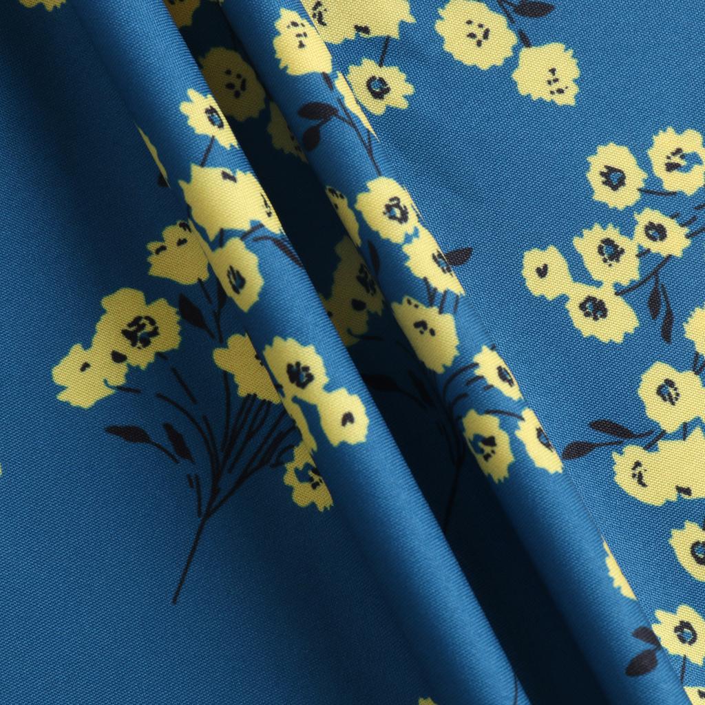 Женское хлопковое платье из конопли со средним рукавом и винтажным принтом, v-образным вырезом, из двух частей