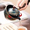 Китайский набор для чая Кунг-фу Песочный керамический чайный набор Дорожный набор для чая Кунг-фу Подарок Фарфоровый Чайник из фиолетовой глины Наливной керамический чайный набор