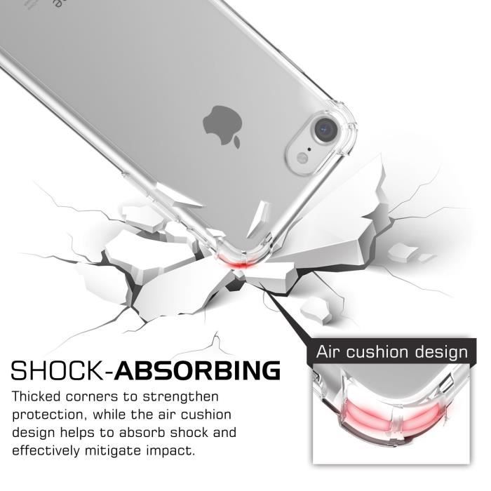 Phone Case - RKINC - iPhone X/XS - Soft TPU - Transparent - Reinforced Protection