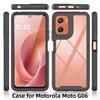 Для Motorola G06 Moto G05 G04 G55 G35 G56 G86 G60 G50 5G Ударопрочный Чехол для Телефона 360 Градусов Полное Покрытие Прозрачная Крышка Встроенная Защитная Пленка для Экрана