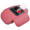 Car Armrest Storage Box Ergonomic Box Cushion Car Center Console Cover With Cup Holder Tissue Box Phone Slot Side Storage Bag