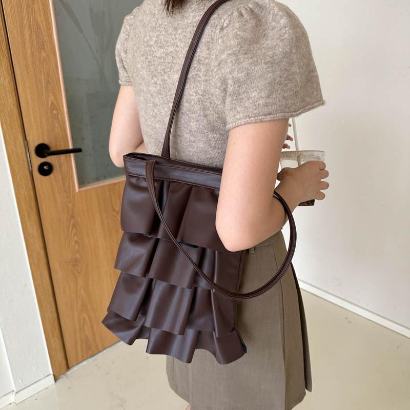 Досуг пригородная сумка через плечо нишевая сумка-ведро в иностранном стиле 2024 года, новая сумка, женская модная простая сумка