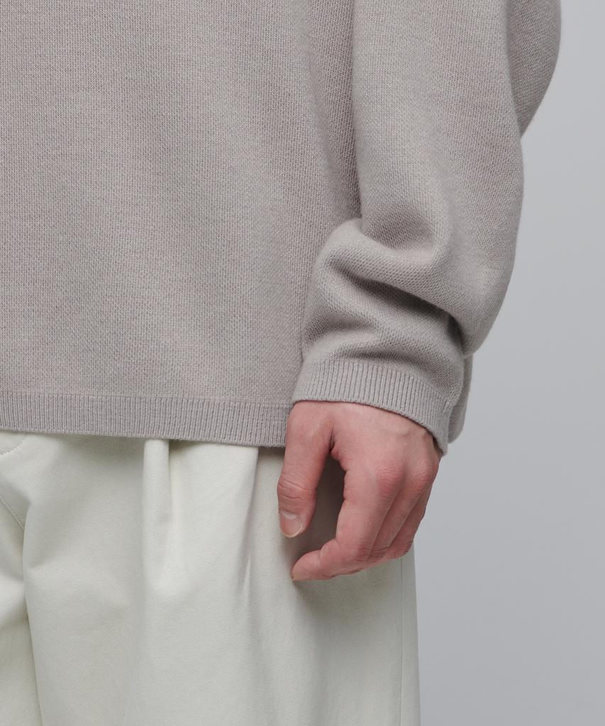 MUSINSA STANDARD Minimal Oversized Crew Neck Knit [Mushroom]