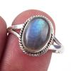 Натуральный лабрадорит, ручная работа, кольцо из стерлингового серебра 925 пробы, размер 9 E8v12