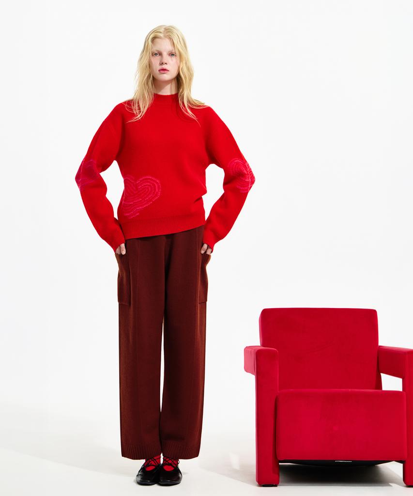 Seunoya 25Fw Шерстяные цельновязаные брюки