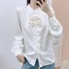 Spring Hanpai Brand Counters Fashion Gas Lady with Chinese Style Embroidery Chinese Style Blouse Small Shirt